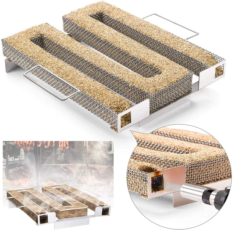 Outdoor Cooking Tool Smoking Meat Barbecue Accessories Cold Smoker Generator for Gas or Charcoal BBQ Grill