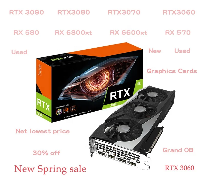 2022 30% off RTX 3080 TI GPU 12G Graphic Card RTX 3060 3060TI 3070 3080 3090 RTX 3080 TI 12GB