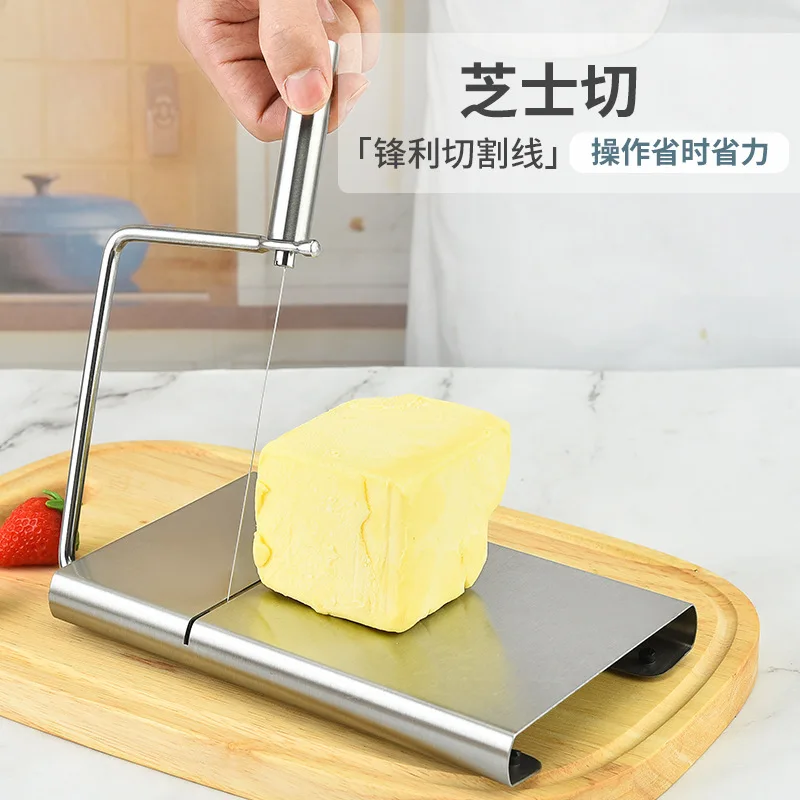 New Arrival Multi Function Kitchen Tool Ham Cheese Cutter Stainless Steel Manual Cheese Slicer with Cutting Wires