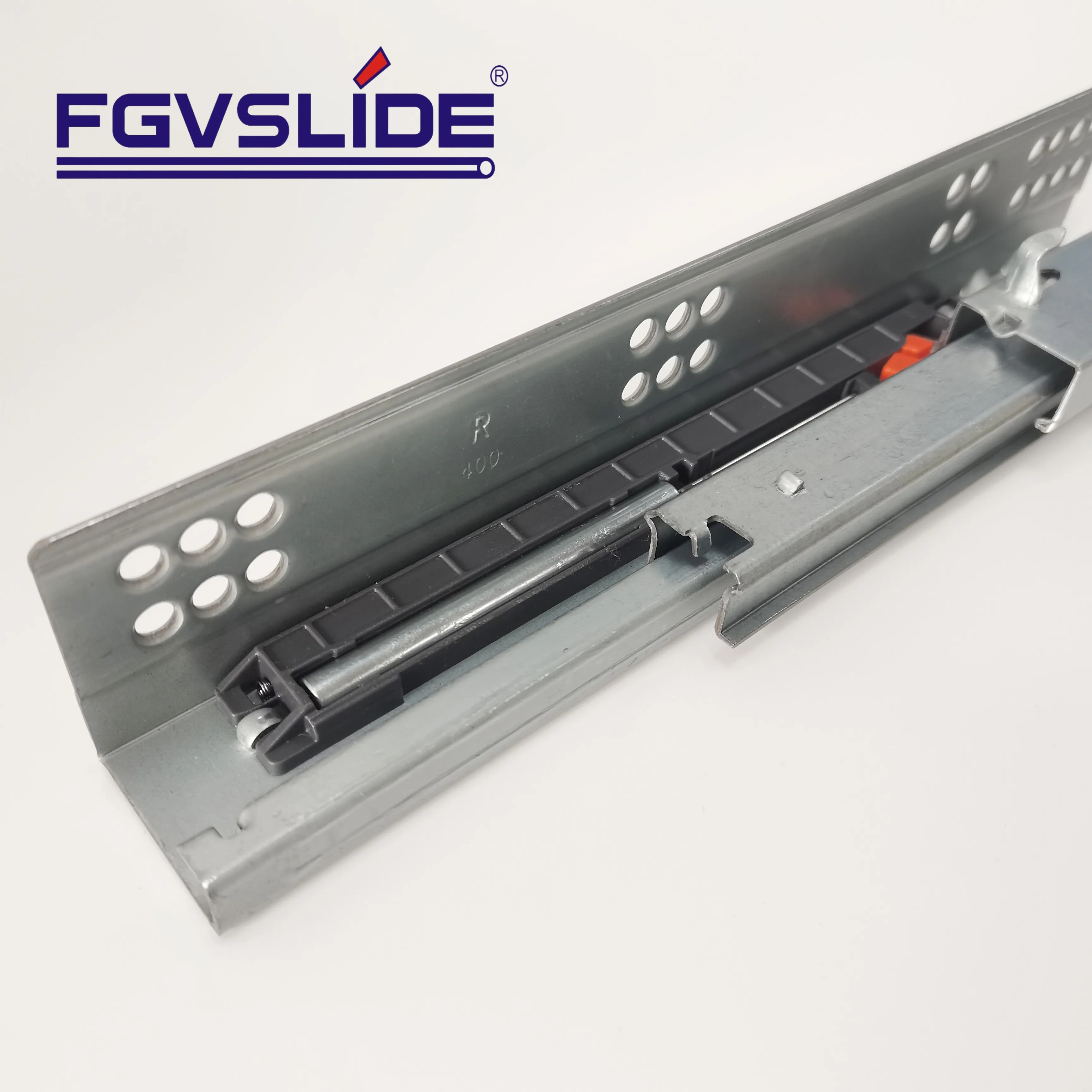 FGVSLIDE cabinet soft closing floor mount under drawer slides concealed slides with plastic lock
