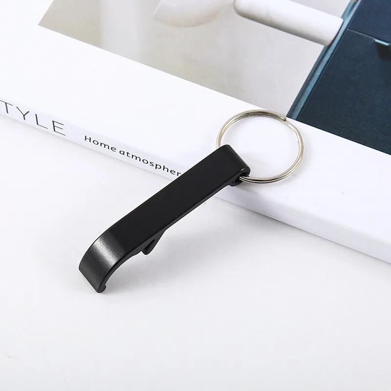 Metal Beer Bottle opener Mini colorful aluminum Keychain