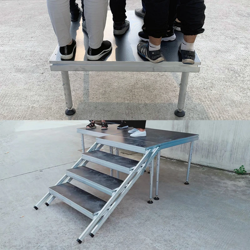 professional big Aluminum alloy stage cheap portable Customized podium