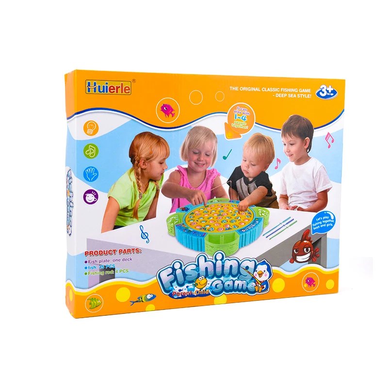Детский Электрический Рыболовный набор, игрушечный поворотный стол для рыбалки, Интеллектуальный Детский развивающий Электрический Рыболовный набор со звуком и светом