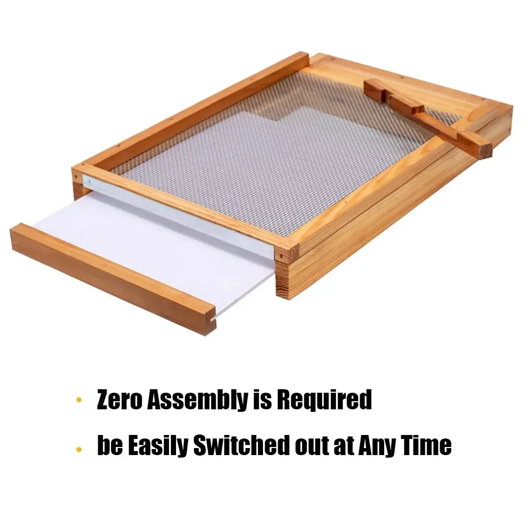 2024 Beekeeping beehive Mesh Base With Galvanized Drawer for 10 Frame Beehive