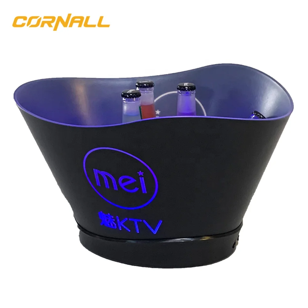 Large LED Plastic Luminous Ice Bucket grey goose vodka ice bucket