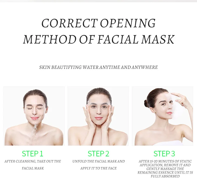 Natural Plant Cucumber Aloe Vera Avocado Extract Skin Care Moisturizing Korean Beauty Facial Sheet