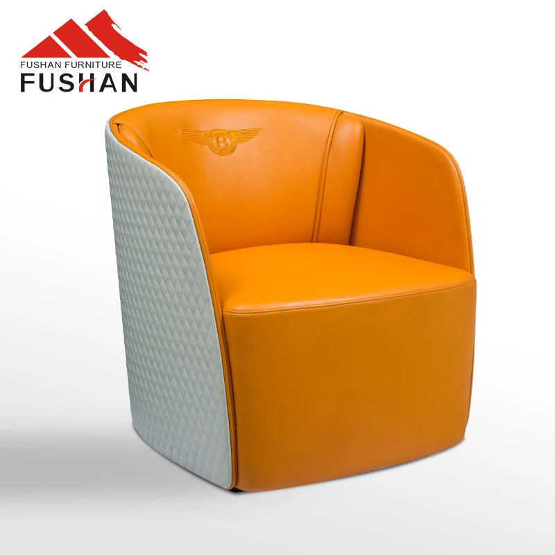 luxury comfortable leisure  metal chair Nordic fabric couch single sofa living room home use