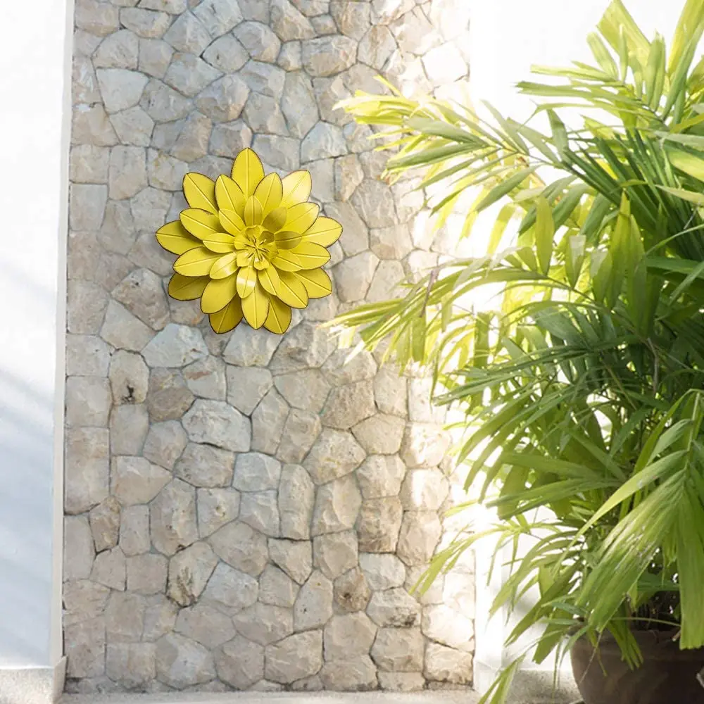 Metal flower wall decoration Green Lotus hanging in the bedroom living room bathroom office home decoration