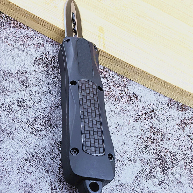 customized outdoor camping knife Rubber &plastic handle high hardness hunting pocket knife