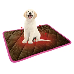 Flexible custom portable self heating mat thermal dog cat pet pad for full body