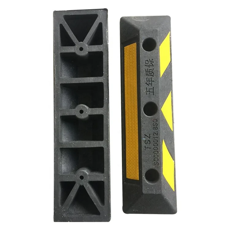Car Stopper Custom Road Speed Limiter Safety Rubber Parking Lot Bumpers Wheel Stopper