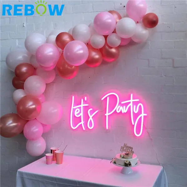Rebow Factory Chinese Led Faux Custom Party Neon Sign For Sale