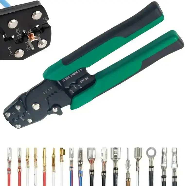 Multi-function Mini electric terminal crimping pliers With Wire stripping Cutting Hand Crimping Tool Multiple connector kits