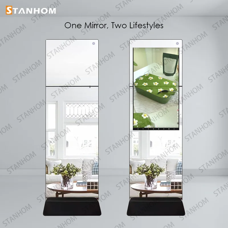 STANHOM Floor Standing Large Gym Workout Android Smart Fitness Mirror