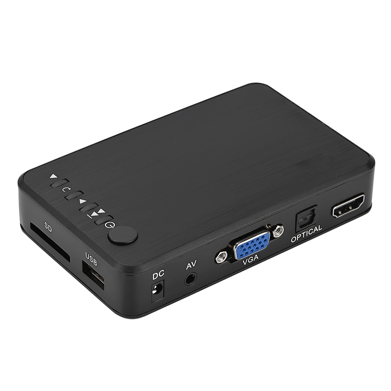
lack Mini 1080p Full-HD Ultra HDMI Digital Media Player for -MKV/RM- HDD USB Drives and SD Cards 