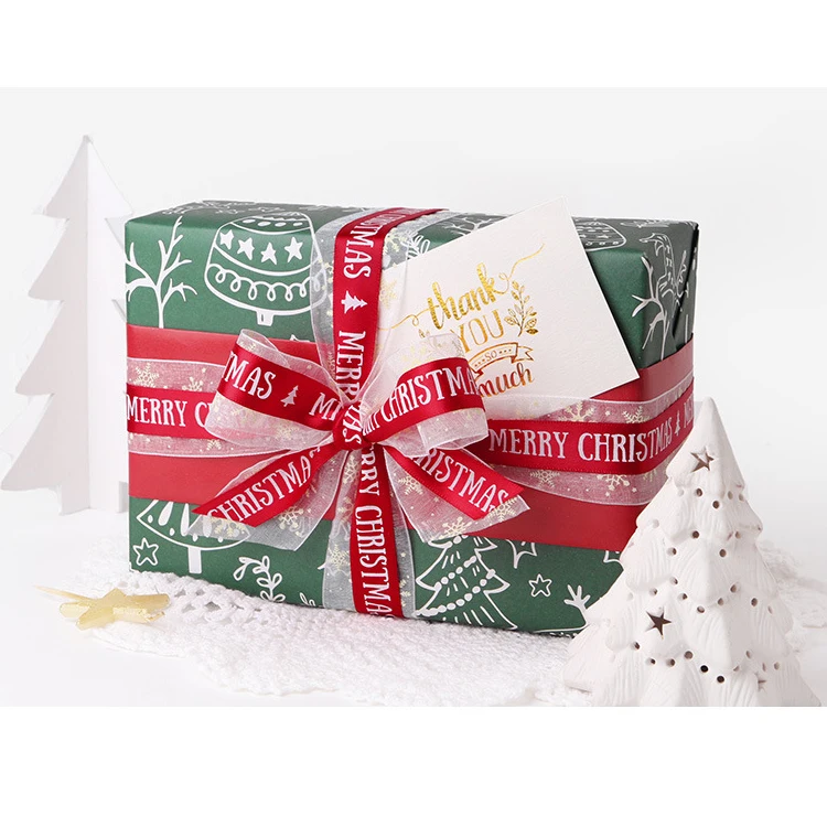 Репсовая лента ZL с красным винтом, украшение на Рождество, катушка атласная, гуагуа, 1 см