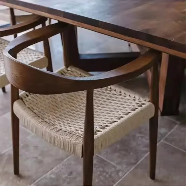Modern Simple Design Coffee Shop Furniture Solid Ash Dining Restaurant Wood Chair