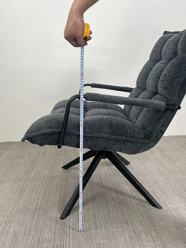 Fabric Revolving Leisure armrests Chair Comfortable for Dining Bedroom Hotel Apartment Gym Villa Workshop Staircase Outdoor Use