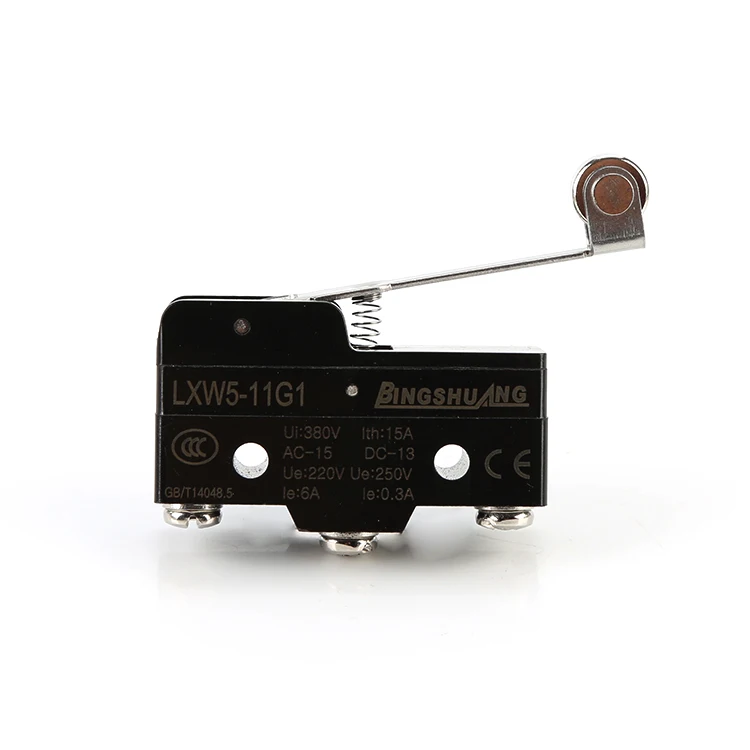 3A Laching Limit Switch  IP62 12V Waterproof Limit Switch With Long Roller Lever