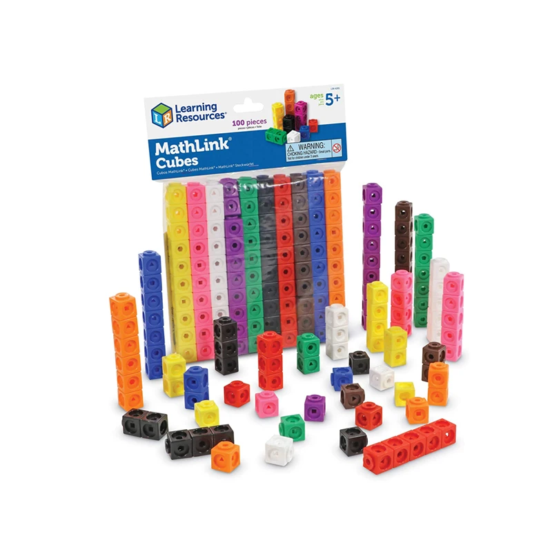 10 colors Multilink Linking Counting Cubes Blocks Teaching Math Manipulative Kids Early Education Toy