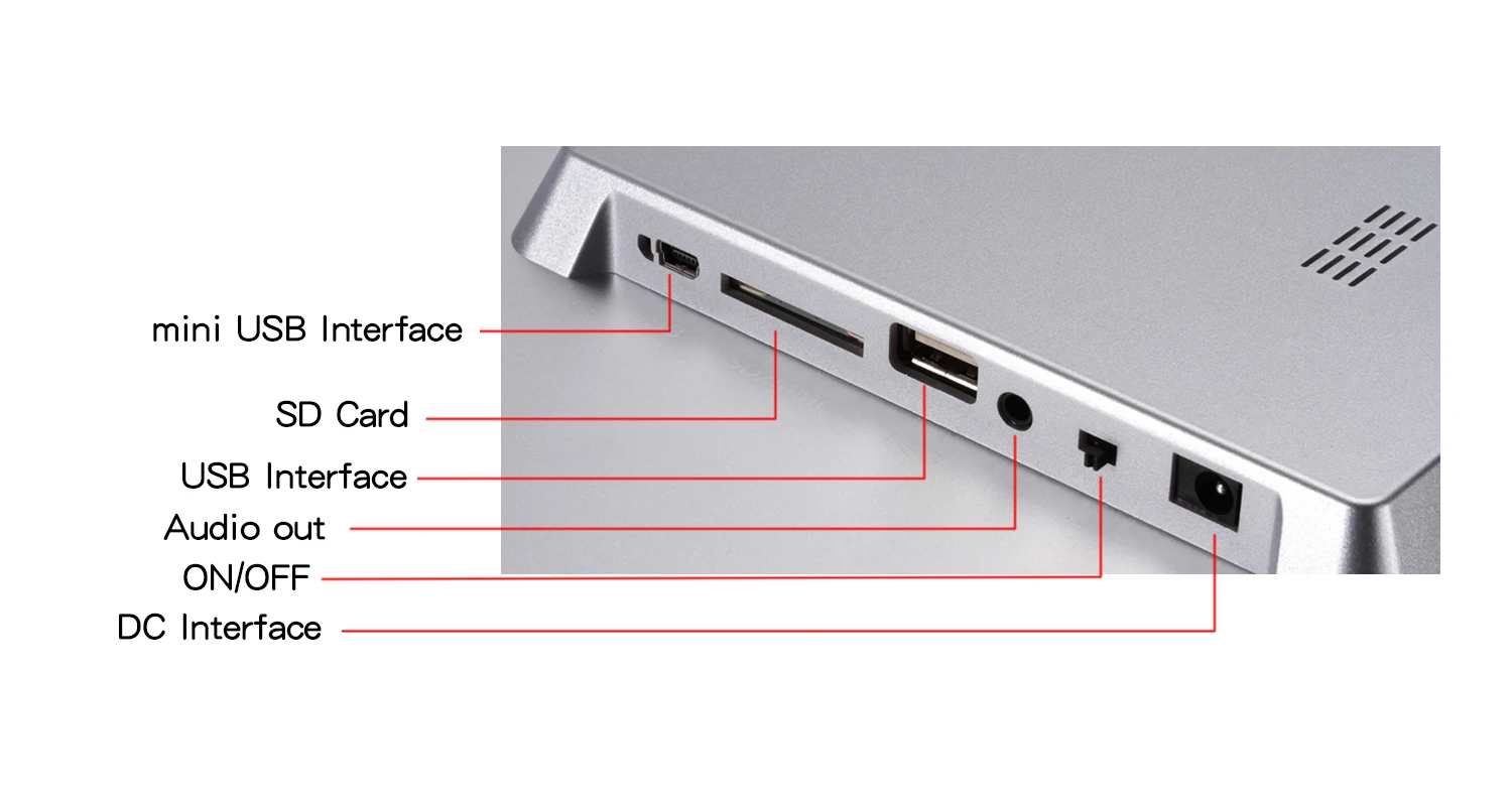 Metal Case Digital Photo Frame 15 Inch 1280x800 LED Display Electronic Photo Frame with Remote Control Support USB/SD Card