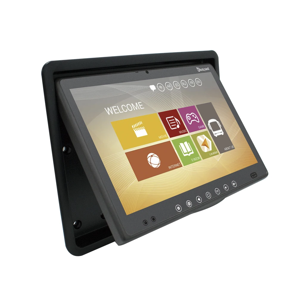 10.1 Inch Seat Back android IPS monitor for Bus VOD entertainment system  with wifi headrest LCD tft touch screen