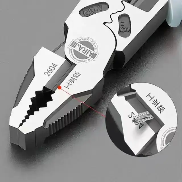 Industrial grade vice Multi-function wire pliers Optical fiber crimping pliers Electrical pliers with PVC handle