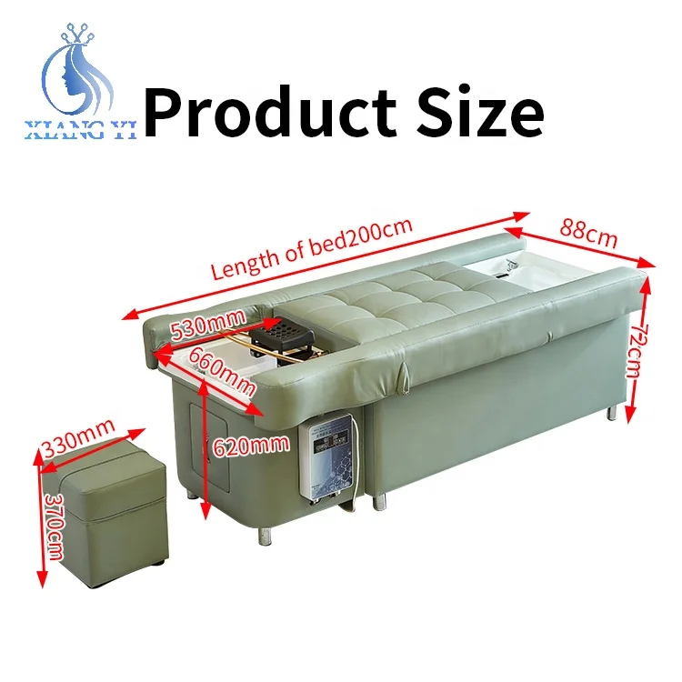 Salon Electric Backrest Lift Pedicure Hair Washing Chair Head Spa Shampoo Bed