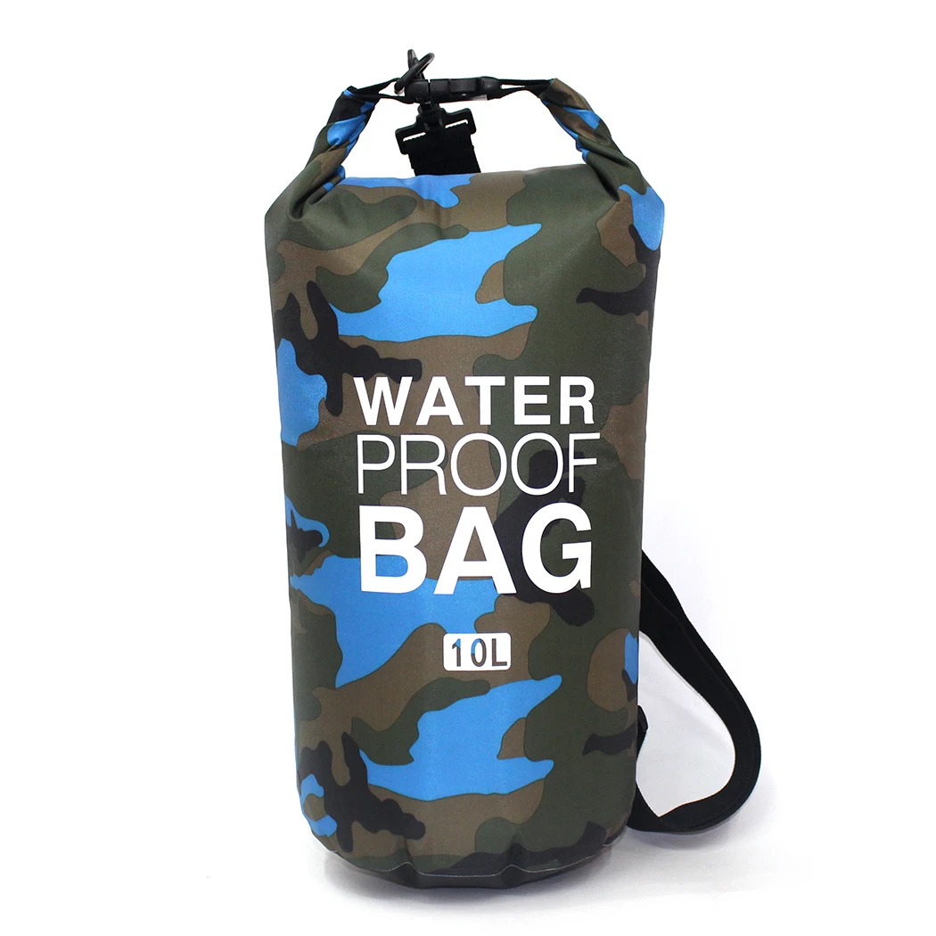 outdoor camping gear 10L PVC Waterproof Camo Dry Bag Diving Beach Swimming Rafting River Activities-Designed Men