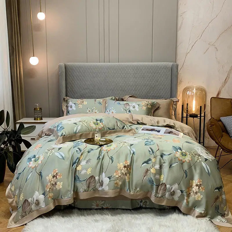 New Luxury Home Textile Bed sheet Sets 100% Polyester Printed Bedding Set Latest Bed sheet Designs 3/4/5/6 sets