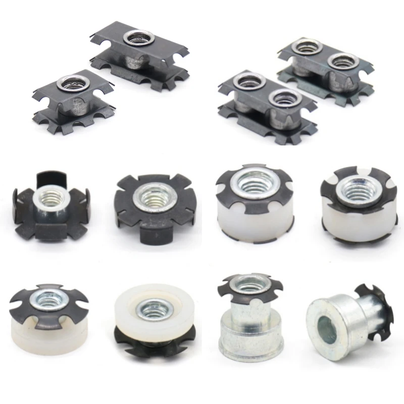 REACH  8 series 320 SKU M6 M8 M10 M12 M16 Wooden table chair sofa leg Pipe to Casters connection Threaded connecting insert nuts