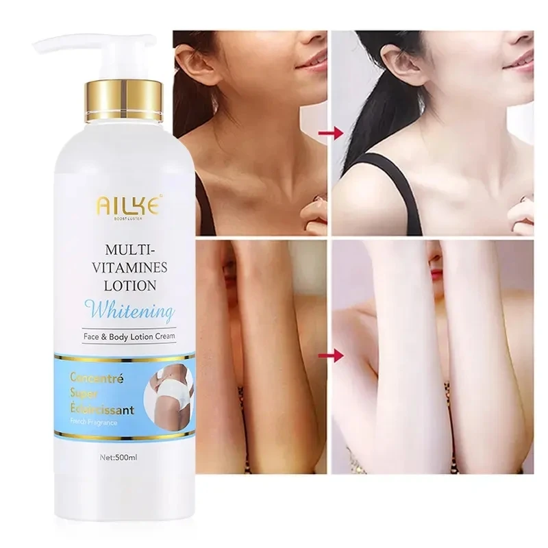 Private Label Natural Skincare AHA Vitamin C Body Lotion Moisturizing Whitening Deep Nourishing Body Milk For All Skin Types