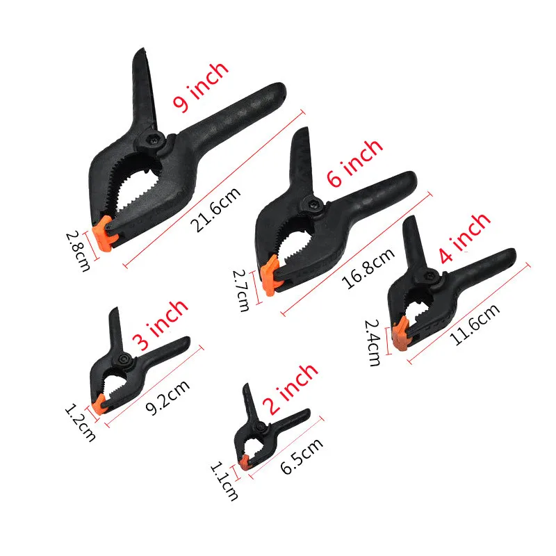 wood working clip 2 3 4 6 9 inches mini photography background cloth nylon spring clip A shape clamp for woodworking