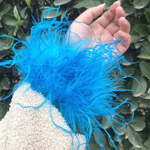 Wholesale Custom Color Turkey Feather Slap Band Fashion Feather Snap Bracelets