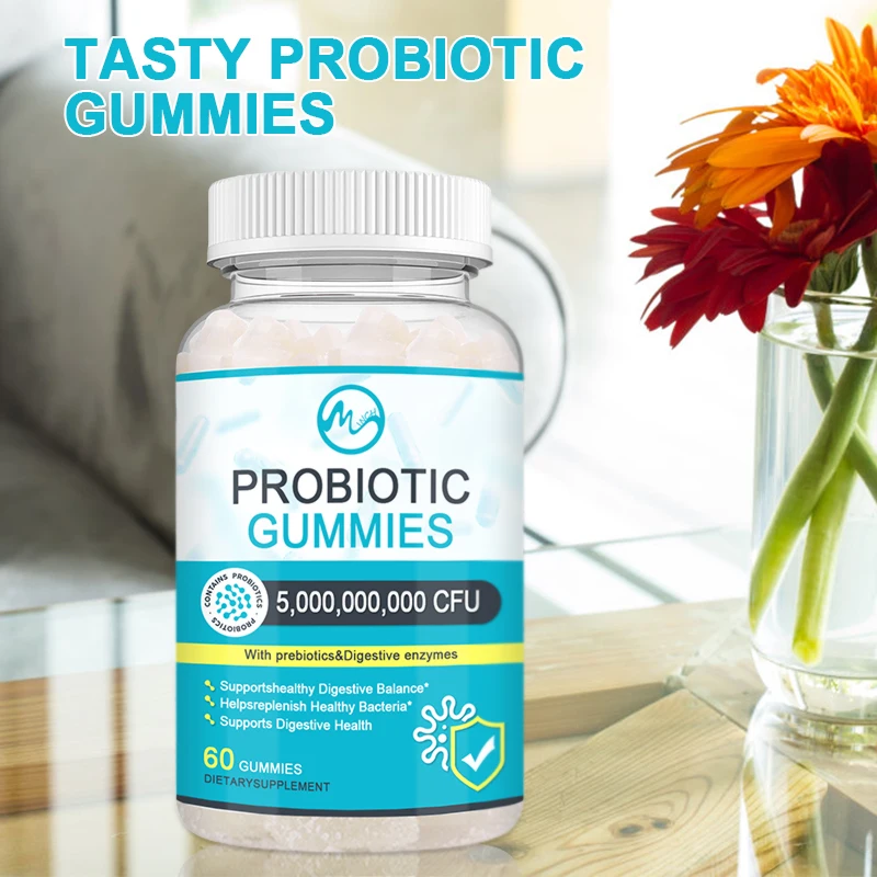 Minch пробиотические жевательные резинки ежедневная Иммунная поддержка пищеварительная Жевательная пищевая добавка 5 миллиардов Куфу продукты для потери веса для взрослых 60 шт.