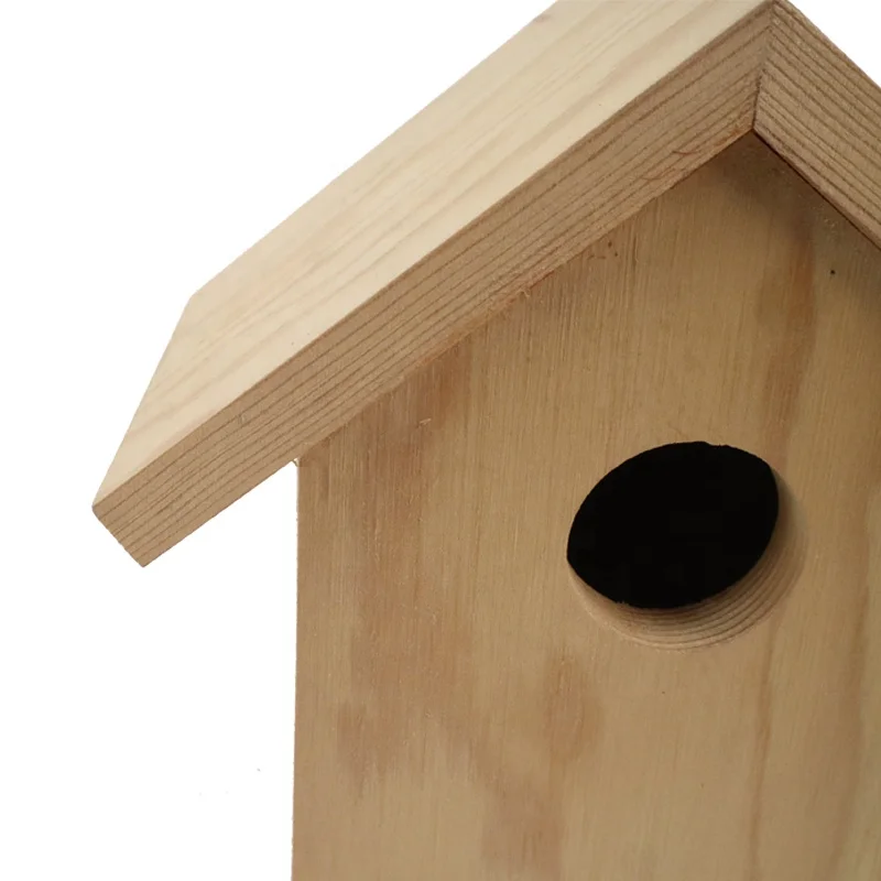 BSCI Factory Custom Eco-friendly Paulownia Wooden Bird House Parrot Cage Oiseau Bird Cage Wooden Hanging Birdhouse