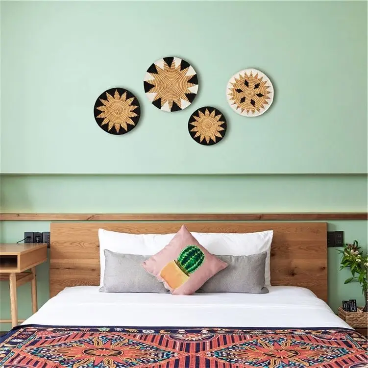 Kitchen Wall Hanging Decoraton Decorating Plates Art Home Decor And Crafts Boho Farmhouse Personalized Rattan Modern
