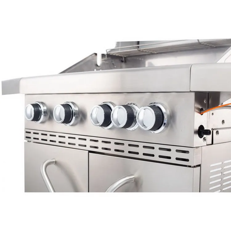 high quality custom gas grill 5  burner machine stainless steel barbeque outdoor gas grill stove bbq grill