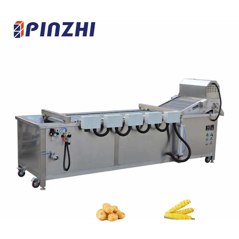 Potato Snack Making Machine Korea Spiral Potato Chips production line for small businesses Spiral Potato deep fryer