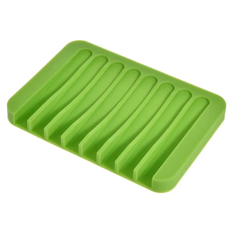Wholesale Non-Slip Flexible Silicone Soap Dish Holder Elegant Soap Rack for Kitchen Bathroom