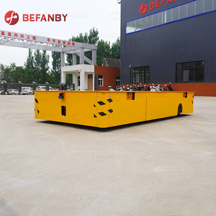 High automation cargo moving heavy load agv 15ton transfer battery towing trolley