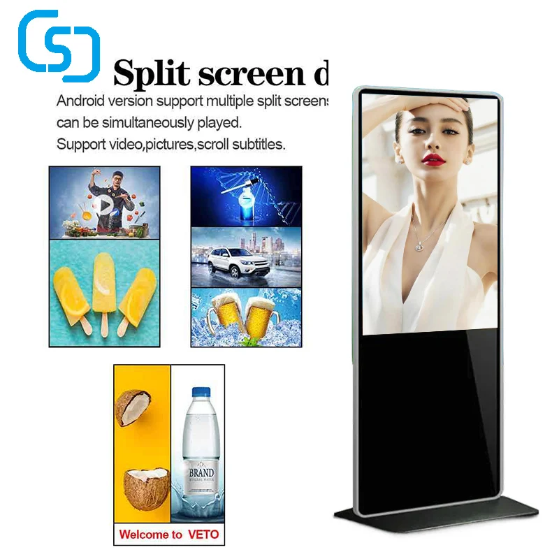 43 49 55 65 inch LCD Digital Signage and displays HD Poster lcd kiosk 4k indoor advertising player HD touch screen kiosk