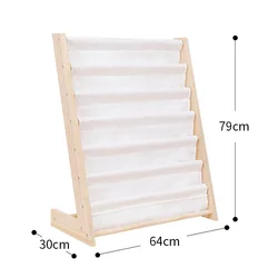 modern Floor Standing book rack bookshelf, Multilayer wooden kids Book Storage Organizer