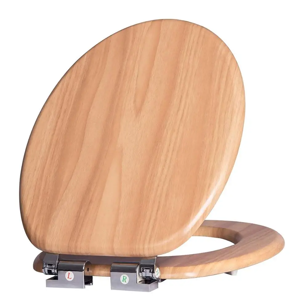 wooden bamboo carbon fiber toilet seat cover mdf wooden materials customized printings