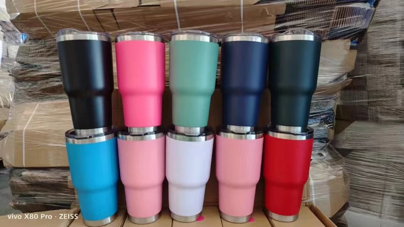 Tumblers Yetys Termos Double Wall Vacuum Glasses Wine Cups 36 30 20 14 Oz Mugs Stainless Steel Keep Cold Vasos Travel with Lid