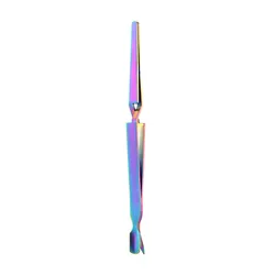 Stainless Steel Nail Art Tools Multifunction False Nail Shaping Tweezers Colorful Rose Gold Pinching Cuticle Pusher