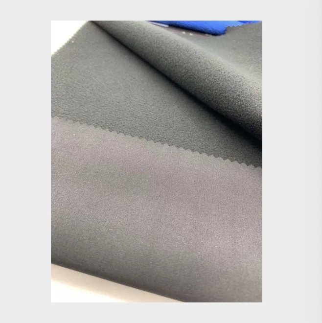 
three layer soft-shell 96%polyester 4% spandex pongee bonded polar fleece with TPU 1000/1000mm fabric 