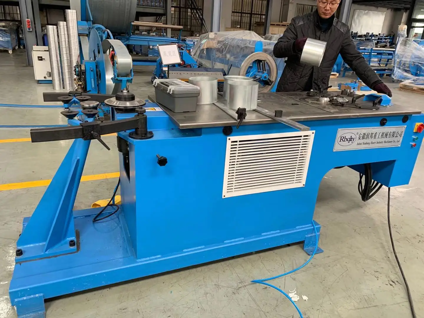 Round air pipe Duct automatic elbow machine Stainless Steel Elbow Forming Machine