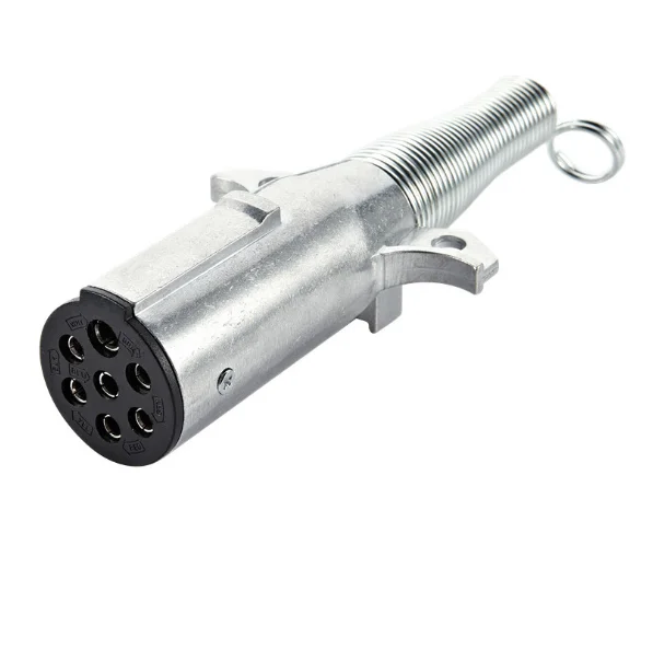 Ordinary Product 7 Pole Wiring Connector Adapter Socket 12v 24v Trailer Connector Plug 7 Pin Truck Parts With Spring Tail
