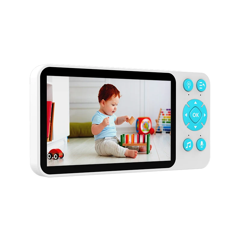 Rehent TUYA Odm Two Way Talk 5 Inches 200W Resolution Monitores Lcd Smart Digital Display Video Baby Monitor With Camera